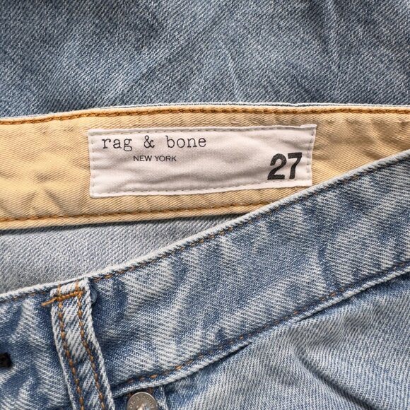 Rag & Bone Featherweight Logan Wide-Leg Jeans Audrey Light Wash Blue 27 - Picture 11 of 15